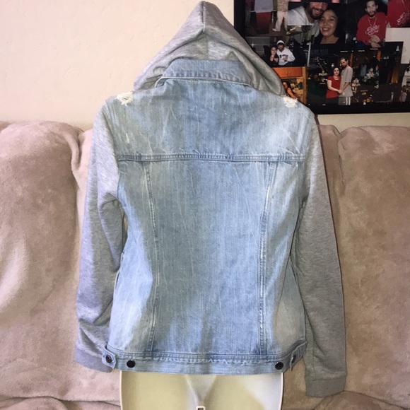 Forever 21 life in progress jean and sweat hooded jacket US medium 💕 - Picture 6 of 9